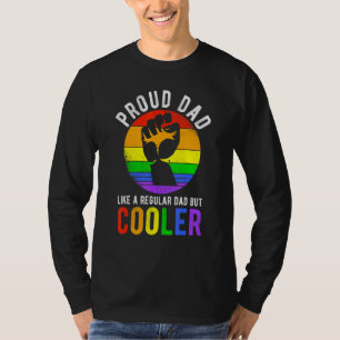 T-shirt Hommes Fier Papa Comme Un Père Régulier Mais Lgbt