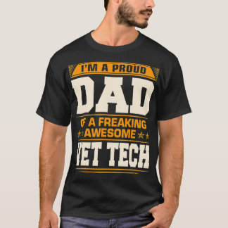 T-shirt Hommes Fier Papa De L'Awesome Vet Tech Fête des pè
