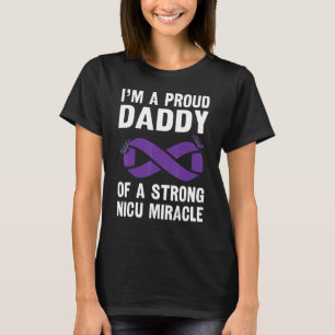 T-shirt Hommes Fier Papa D'Un Puissant Nicu Miracle Warrie