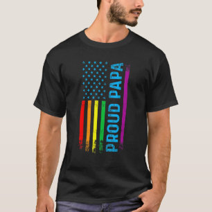 T-shirt Hommes Fier Papa Grand-Père Lgbt Lgbtq Gay pride R