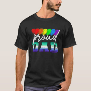 T-shirt Hommes Fier Papa Transgenre Pride Gay Drapeau Lgbt