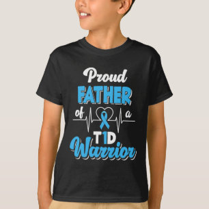 T-shirt Hommes Fier Père D'Un Guerrier T1D Diabète Diabéti