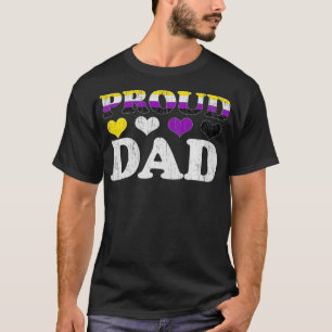 T-shirt Hommes Fier père Nonbinary Fierté Drapeau LGBT Pèr