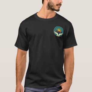 T-shirt Hommes foncé avec des lettres orange