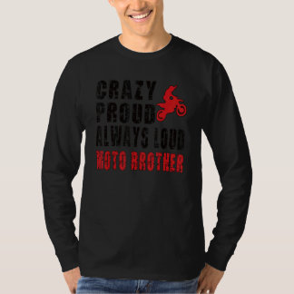 T-shirt Hommes Fou Fier Motocross Brother Dirt Bike Broth