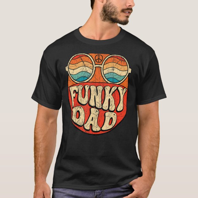 T-shirt Hommes Funky Papa les années 70 Nostalgie esthétiq (Devant)