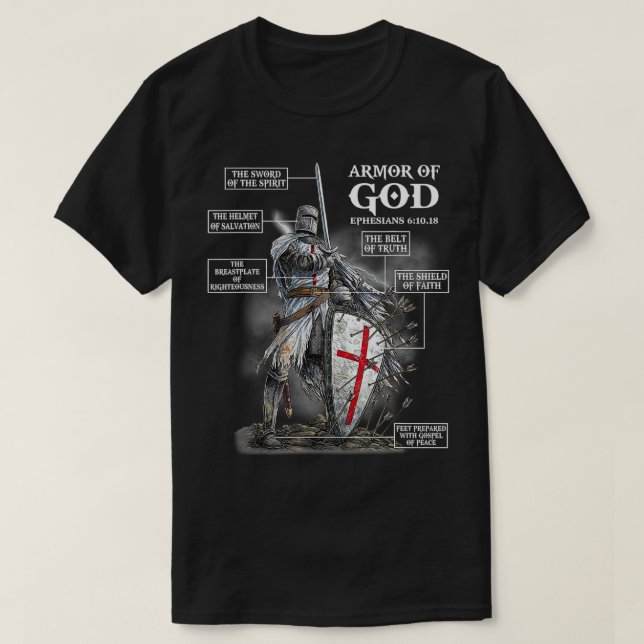 T-shirt Hommes Funny Knight Templier Anatomie Pour Christi (Design devant)