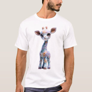 T-shirt Hommes Girafe en Verre Coloré Iridescent