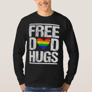 T-shirt Hommes Gratuit Papa Accroche Lgbt Pride Rainbow He