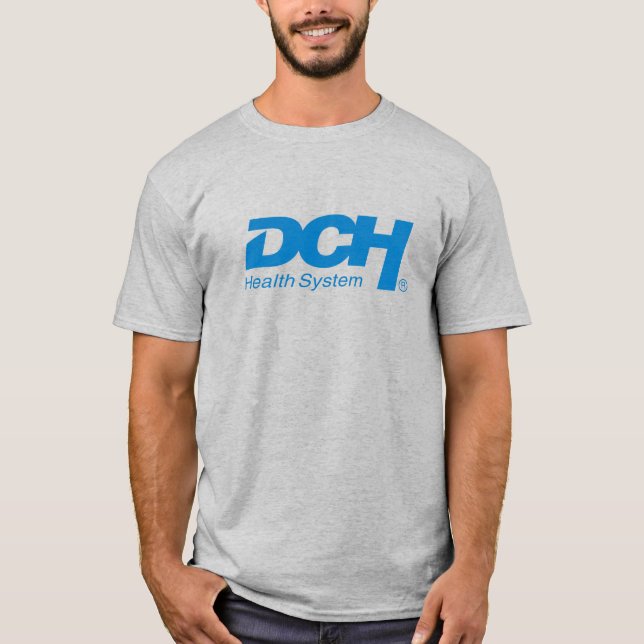T-shirt Hommes - Gris de base - Grand logo bleu DCH (Devant)