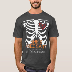 T-shirt Hommes Grossesse drôle Faire-part 4 Papa Skeleton