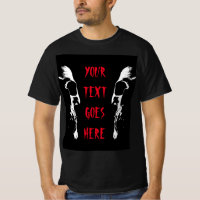 Hommes Halloween Crâne Horreur Rouge Texte désorie
