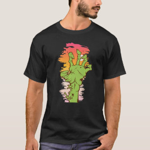 T-shirt Hommes Halloween Horreur Monster Zombie Hand