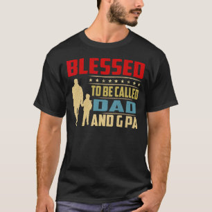 T-shirt Hommes Heureux D'Être Appelé Papa Et G Pa Gras Vin
