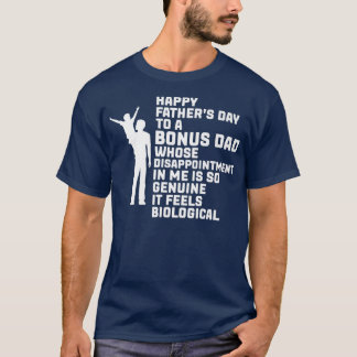 T-shirt Hommes heureux fête des pères à un bonus papa step