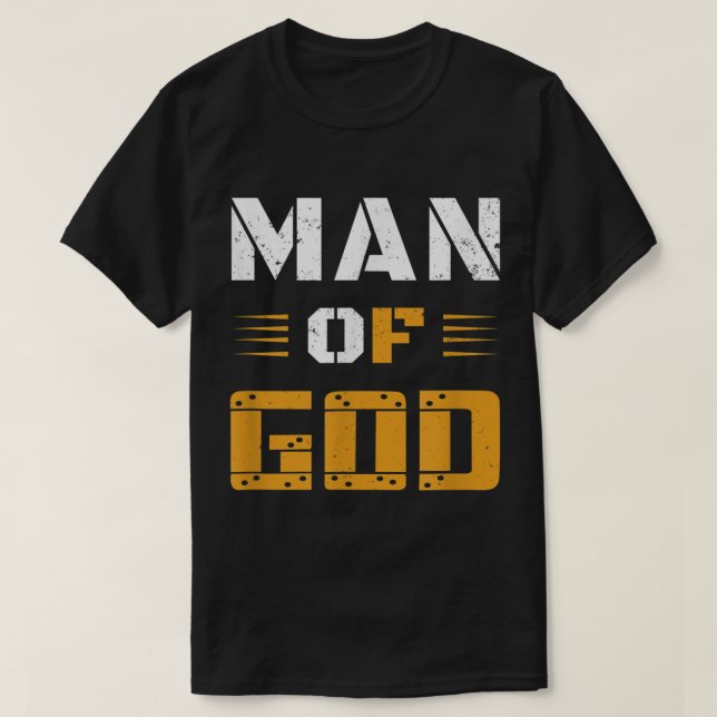 T-shirt Hommes Homme de Dieu Fête des pères chrétienne (Design devant)