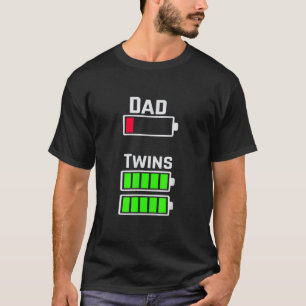 T-shirt Hommes Hommes Fatigué Twin Papa Faible Charge de l