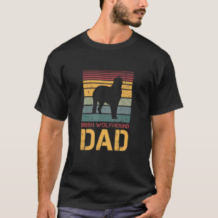 T-shirt Hommes Irlandais Wolfhound Papa Chien Chien Vintag