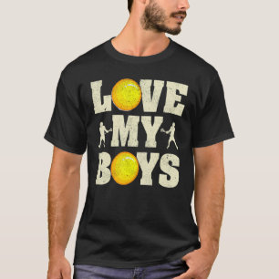 T-shirt Hommes J'Aime Mes Garçons Lacrosse Fête des pères 