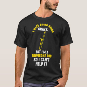 T-shirt Hommes Je déteste être trombone trombone