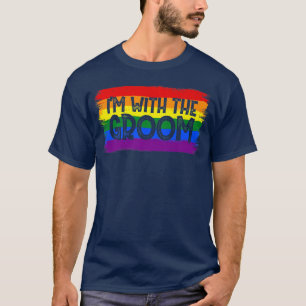 T-shirt Hommes Je Suis Avec Groom LGBT Gay
