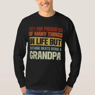 T-shirt Hommes Je Suis Fier D'Être Grand-Père.