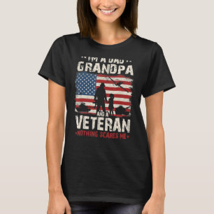 T-shirt Hommes Je suis papa grand-père et vétéran Fête des