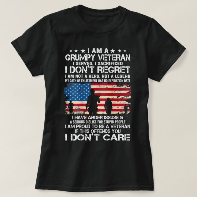 T-shirt Hommes Je Suis Un Vétérinaire Grave J'Ai Servi J'A (Design devant)