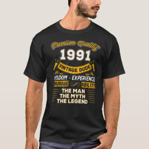 T-shirt Hommes La Légende Du Mythe De L'Homme 1991 32e Ann