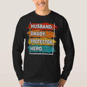 T-shirt Hommes Mari Daddy Protecteur Héros Fête des pères