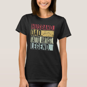 T-shirt Hommes Mari Papa Tatto Artiste Légende Pour Pères