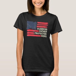 T-shirt Hommes Mari Père Protecteur Héros - Fête des pères