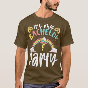 T-shirt Hommes Mariage Crème de glace Rainbow Groom Funny