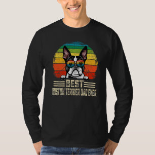T-shirt Hommes Meilleur Boston Terrier Papa Jamais Vintage