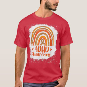 T-shirt Hommes Mens Cute sensibilisation TDAH Rainbow Oran