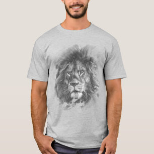T-shirt Hommes Moderne T Chemise Modèle Lion Face Pop Art