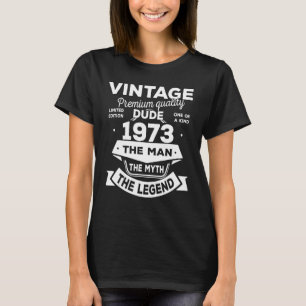 T-shirt Hommes Mythe Légende 1973 50e anniversaire pendant