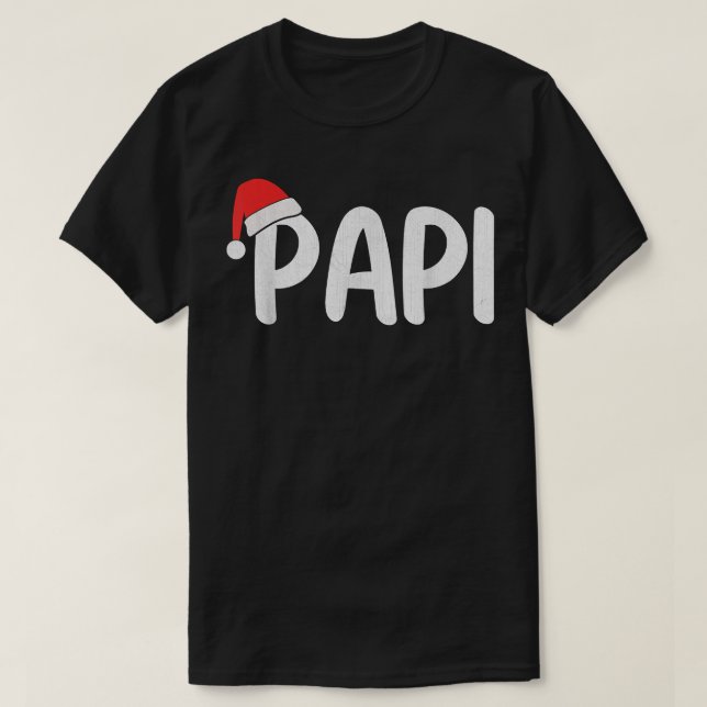 T-shirt Hommes Noël chapeau de Noël jumeler Papi de famill (Design devant)