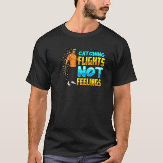 T-shirt Hommes noirs Vols Pas Sentiments Drôle Vacance