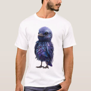 T-shirt Hommes Oiseaux Plumes Galaxie Céleste Violets