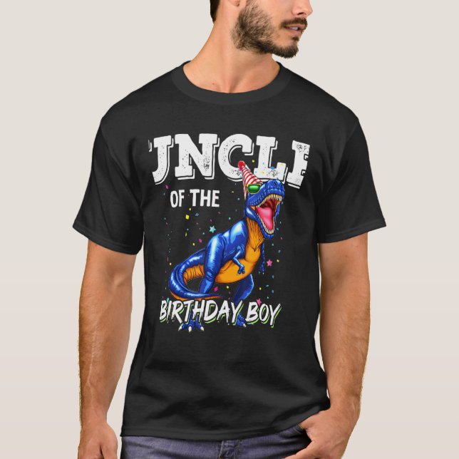 T-shirt Hommes Oncle Du Garçon Anniversaire Correspondant  (Devant)