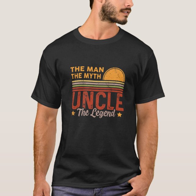 T-shirt Hommes Oncle L'Homme Mythe Légende Rétro Drôle Pèr (Devant)