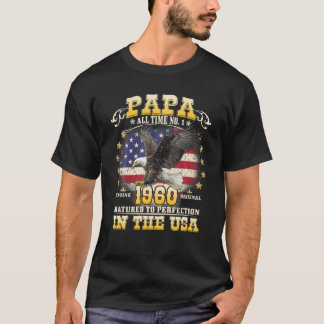 T-shirt Hommes Papa Cadeaux d'anniversaire Né 1960 T