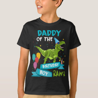 T-shirt Hommes papa de l'anniversaire garçon RAWR T-Rex Di