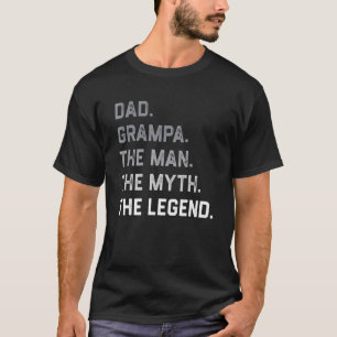 T-shirt Hommes Papa Grampa L'homme Le Mythe Légende Father