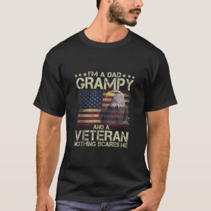T-shirt Hommes papa GRAMPY Vétérinaire américain Drapeau F