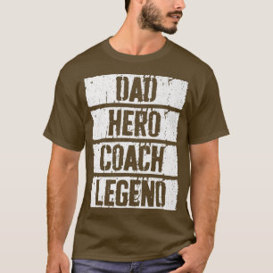 T-shirt Hommes Papa Hero Entraîneur Légende Fête des pères