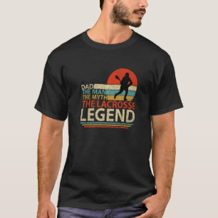 T-shirt Hommes Papa Homme Le Mythe La Crosse Légende Mari
