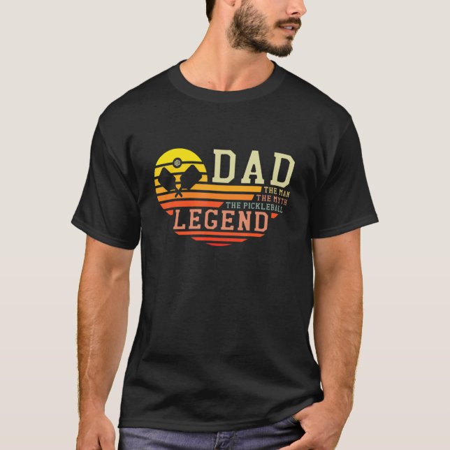 T-shirt Hommes Papa Homme Le Mythe Le Pickleball Légende R (Devant)