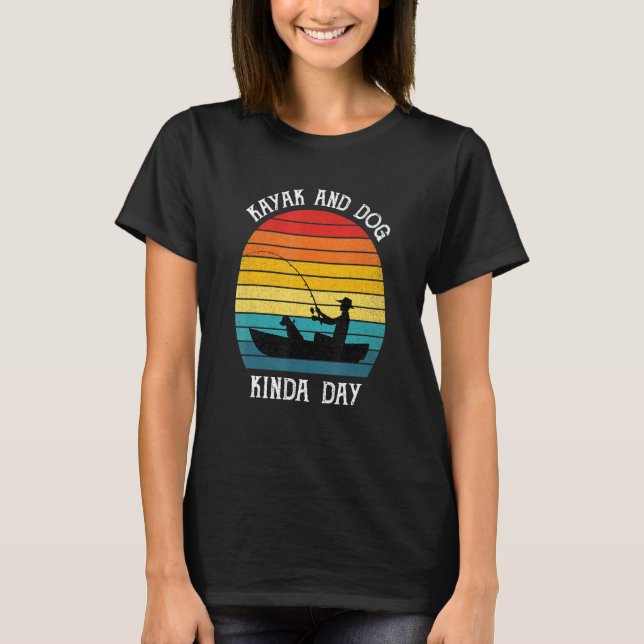 T-shirt Hommes Papa Kayak Kayak Chien Bateau été Kayak (Devant)